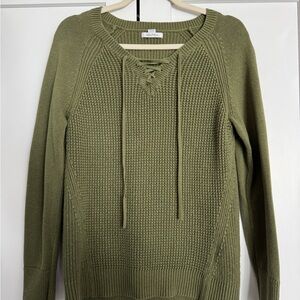 Nautica Women's Green Textured Knit Sweater